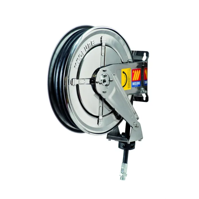 Meclube - avvolgitubo automatico in acciaio inox aisi 304 fisso fx-400 per antigelo-lavavetri-adblue ø 1/2"10m