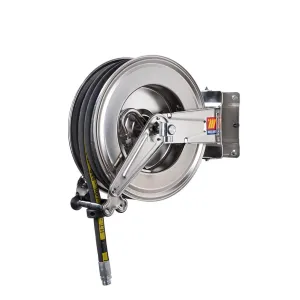 Meclube - avvolgitubo automatico in acciaio inox aisi 304 orientabile sx-555 per benzine ø 1"-25x35 15m