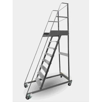 Italscale - Scala a palchetto S1P con 4 ruote piroettanti + freno a leva