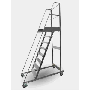 Italscale - Scala a palchetto S1P con 4 ruote piroettanti + freno a leva
