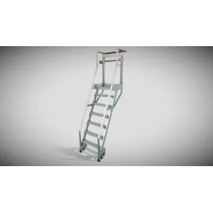 Italscale - Scala scorrevole laterale SL su ruote con molle completa di carrello