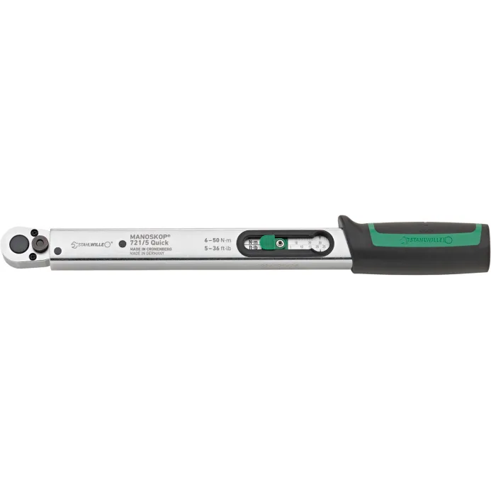 Stahlwille -721/5 QUICK Chiave dinamometrica con cricco reversibile fisso con range 6/50 Nm