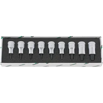 Stahlwille - 54TX/9 Assortimento bussole a cacciavite da 1/2" per viti con profilo interno TORX