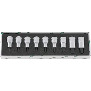 Stahlwille - 54TX/9 Assortimento bussole a cacciavite da 1/2" per viti con profilo interno TORX