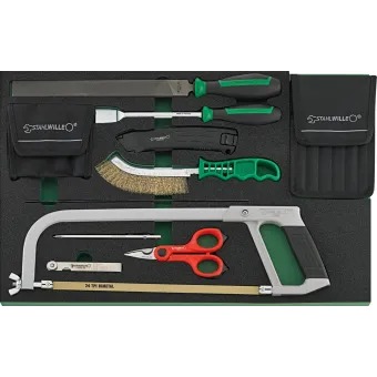 Stahlwille - TCS 8 821/21 Assortimento seghetto, lime e accessori da 21 pezzi