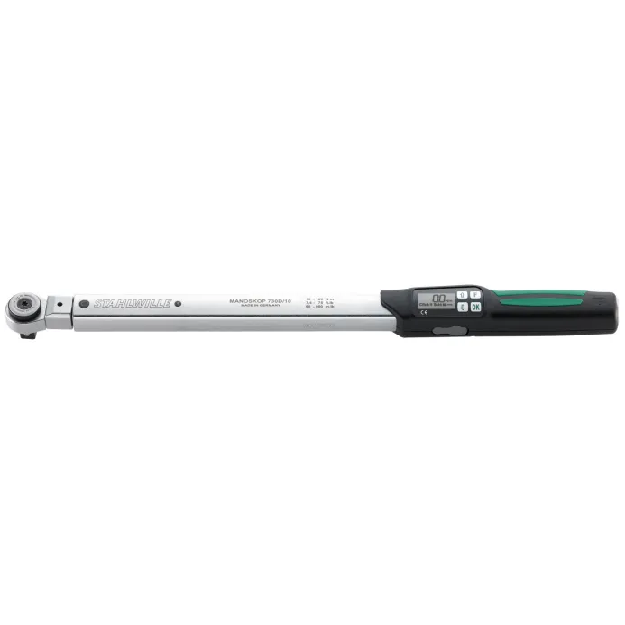 Stahlwille -730DR/10 Chiave dinamometrica elettromeccanica a scatto e indicazione con range 10-100 Nm (incluso cricchetto 1/2")