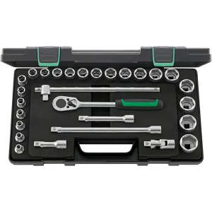 Stahlwille - 52/22/6 Cassetta da 22 bussole esagonali da 1/2" e 6 accessori