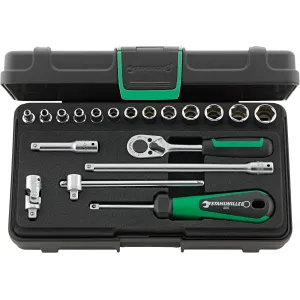 Stahlwille - 40/13/6 Cassetta da 13 bussole esagonali da 1/4" e 6 accessori