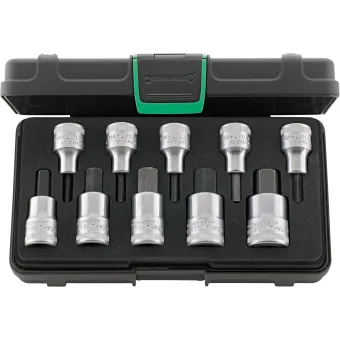 Stahlwille - 54/10 KN Cassetta da 10 bussole maschio esagonali da 1/2" inhex 54