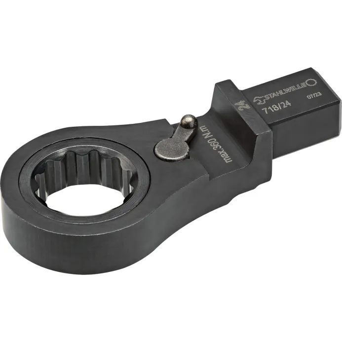 Stahlwille -718/17 Inserto ad anelli a cricchetto 17 mm per chiave dinamometrica (attacco 14x18) 200 Nm Max