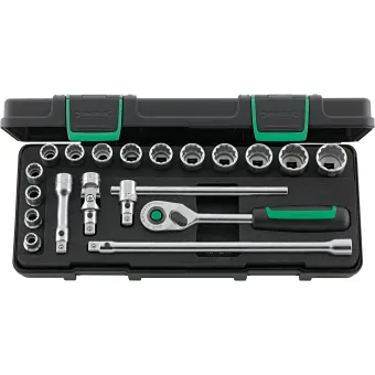 Stahlwille - 45/14/5iQR KN Cassetta da 14 bussole poligonali da 3/8" e 5 accessori quick release