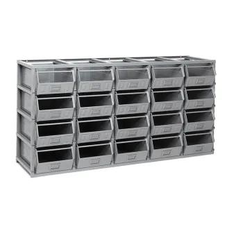 Fami - Scaffale con 20 contenitori mis. 4