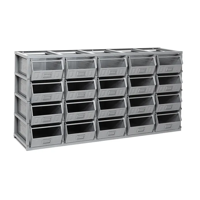Fami - Scaffale con 20 contenitori mis. 4