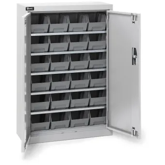 Fami - Armadio con porte a battente con 24 contenitori Picking Box Air