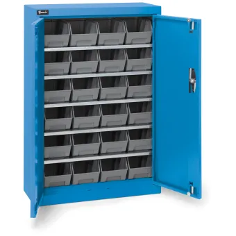 Fami - Armadio con porte a battente con 24 contenitori Picking Box Air