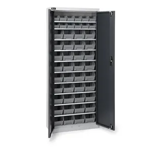 Fami - Armadio con porte a battente con 48 contenitori Picking Box Air