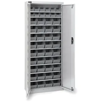 Fami - Armadio con porte a battente con 48 contenitori Picking Box Air
