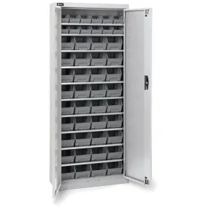 Fami - Armadio con porte a battente con 48 contenitori Picking Box Air