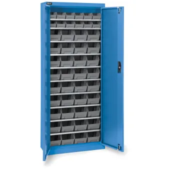 Fami - Armadio con porte a battente con 48 contenitori Picking Box Air