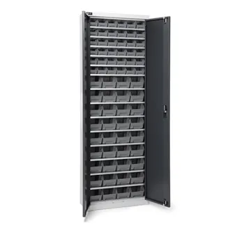 Fami - Armadio con porte a battente con 72 contenitori Picking Box Air