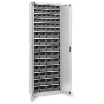 Fami - Armadio con porte a battente con 72 contenitori Picking Box Air