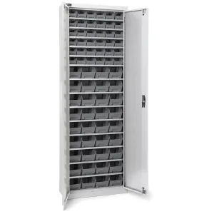 Fami - Armadio con porte a battente con 72 contenitori Picking Box Air