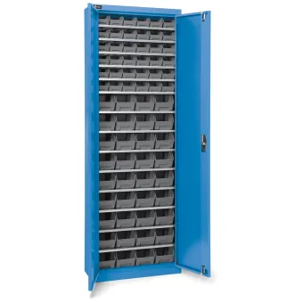 Fami - Armadio con porte a battente con 72 contenitori Picking Box Air