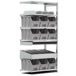 Fami - Scaffale aggiuntivo con 6 piani e 9 contenitori Picking Box Air mis. 4A5