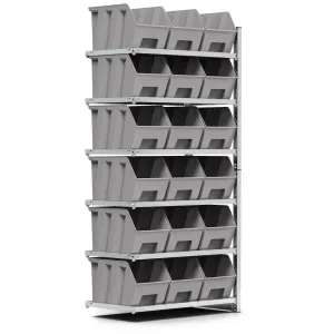 Fami - Scaffale aggiuntivo con 6 piani e 18 contenitori Picking Box Air mis. 4A5
