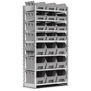 Fami - Scaffale con 7 piani e 21 contenitori Picking Box Air mis. 4/4A5