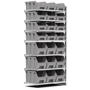 Fami - Scaffale aggiuntivo con 7 piani e 21 contenitori Picking Box Air mis. 4/4A5