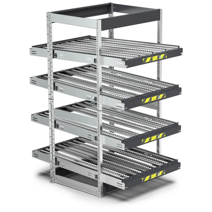 Fami - Scaffale con 4 telai inclinabili