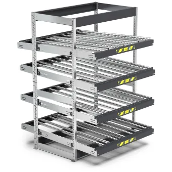 Fami - Scaffale con 4 telai inclinabili