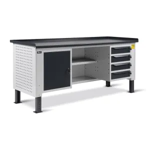 Fami - Banco smontato regolabile con piano in acciaio 2,5 mm