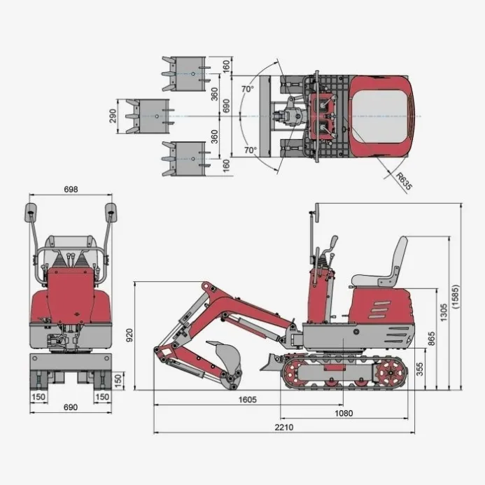 Ama - Mini escavatore EAG100T