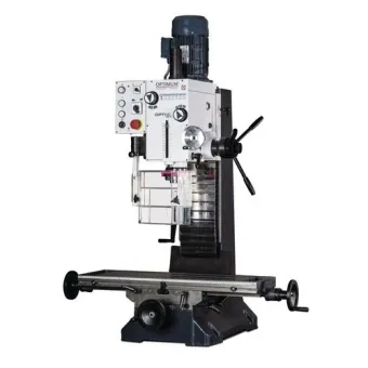 Optimum - Trapano fresatrice con cambio a 12 velocità foratura max ø 32 mm dimensioni tavola 800x240 mm
