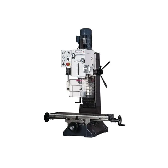 Optimum - Trapano fresatrice con cambio a 12 velocità foratura max ø 32 mm dimensioni tavola 800x240 mm