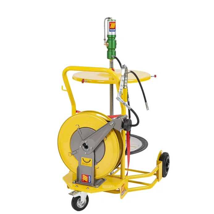 Meclube - completo grasso carrellato per fusti da 180-220 kg r70:1 con avvolgitubo