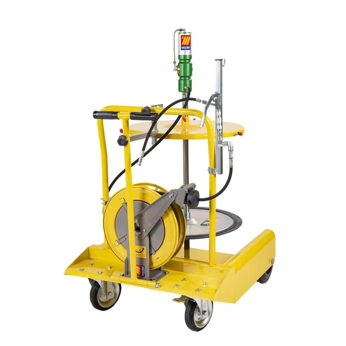 Meclube - completo grasso carrellato per fusti da 180-220 kg r60:1 con avvolgitubo