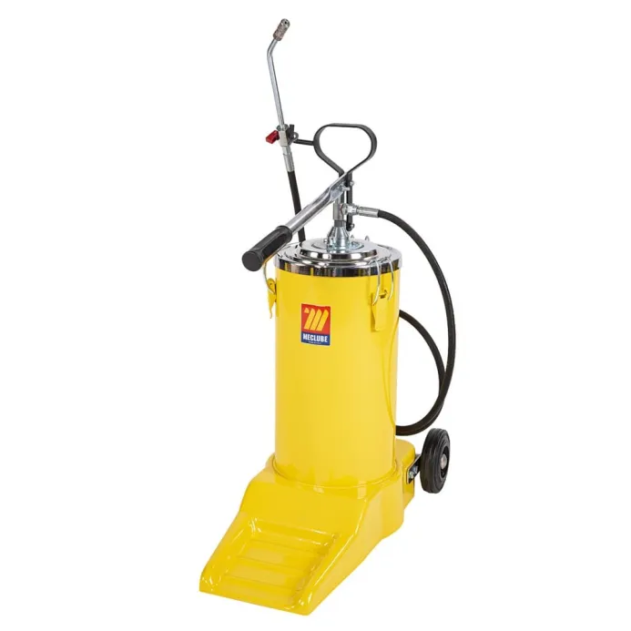 Meclube - ingrassatore manuale ad alta pressione carrellato per fusti da 16 kg