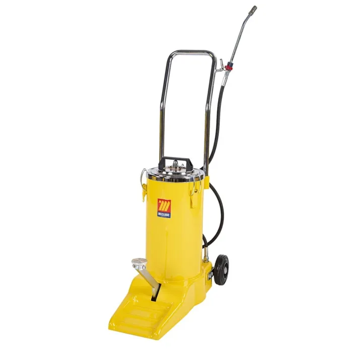 Meclube - ingrassatore manuale ad alta pressione carrellato a pedale per fusti da 16 kg