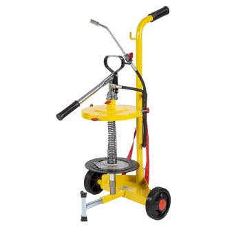 Meclube - ingrassatore manuale ad alta pressione carrellato per fusti da 15 kg