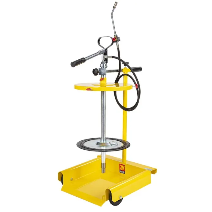 Meclube - ingrassatore manuale ad alta pressione carrellato per fusti da 50-60 kg