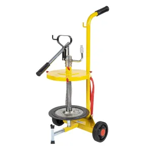 Meclube - pompa manuale travaso grasso carrellata per fusti da 18-30 kg