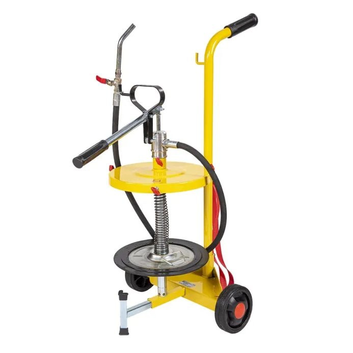 Meclube - pompa manuale travaso carrellata per fusti da 18-30 kg