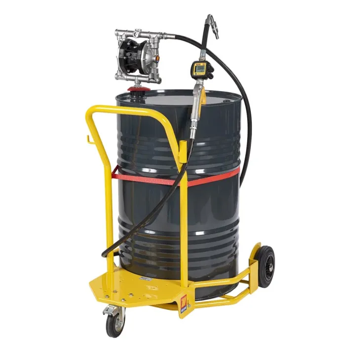Meclube - completo olio carrellato con pompa a membrana per fusti da 180-220 l r1:1 1/2” portata 55 l/min