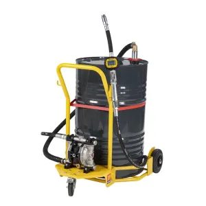 Meclube - completo olio carrellato con pompa a membrana per fusti da 180-220 l  r1:1 3/4” portata 110 l/min
