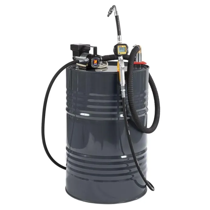Meclube - completo olio pompa elettrica 12v per fusti da 180-220 l