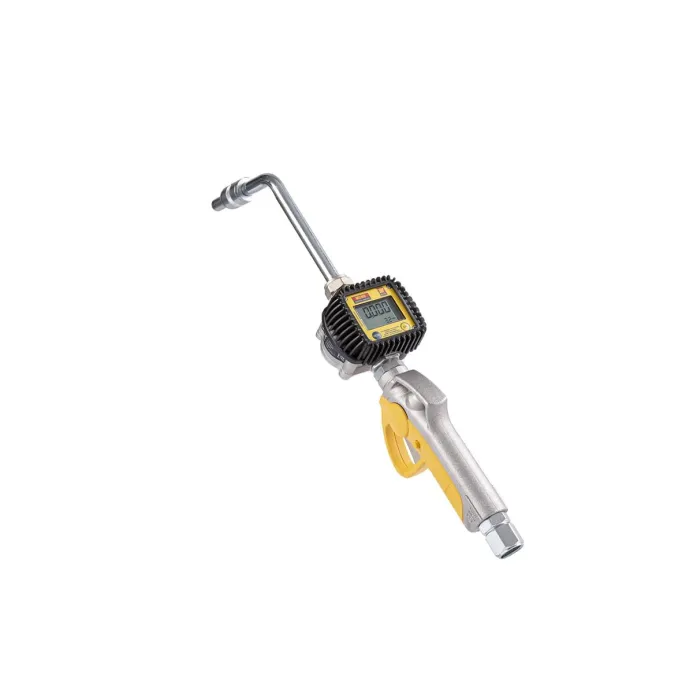 Meclube - pistola digitale distribuzione olio estremita' rigida 45° valvola antigoccia manuale ø 14 mm