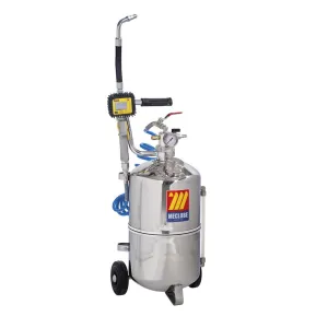 Meclube - distributore olio pneumatico da 24 l inox con pistola digitale